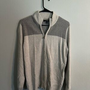 Men's Zip-Up Sweater - Gray